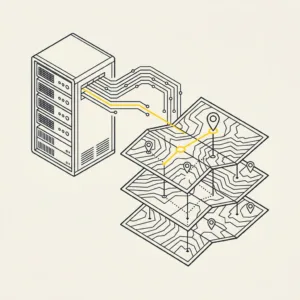 Illustrazione SmartLands — Hosting GIS