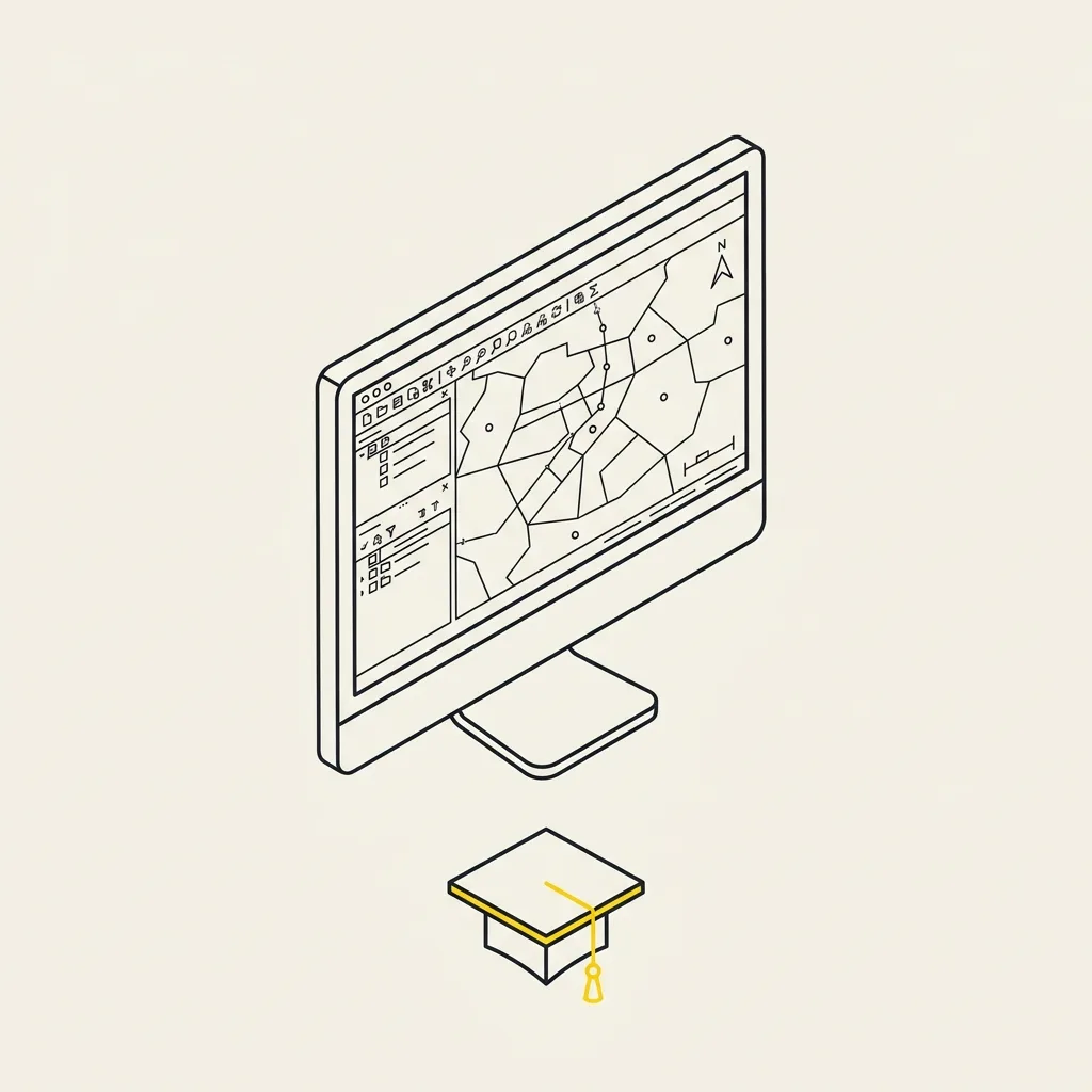 Illustrazione SmartLands — Corso Base QGIS