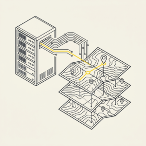 Illustrazione SmartLands — Hosting GIS