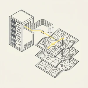 Illustrazione SmartLands — Hosting GIS