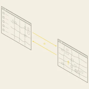Illustrazione tecnica: QGIS e sito web collegati da uno scambio di dati nei due sensi