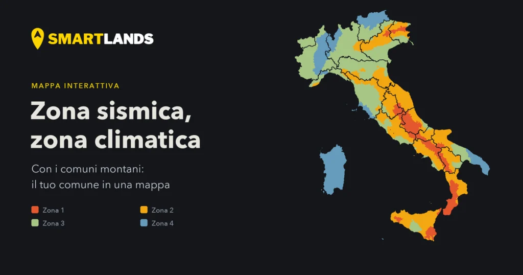 Anteprima della mappa: Zona sismica, zona climatica e comuni montani: il tuo comune in una mappa